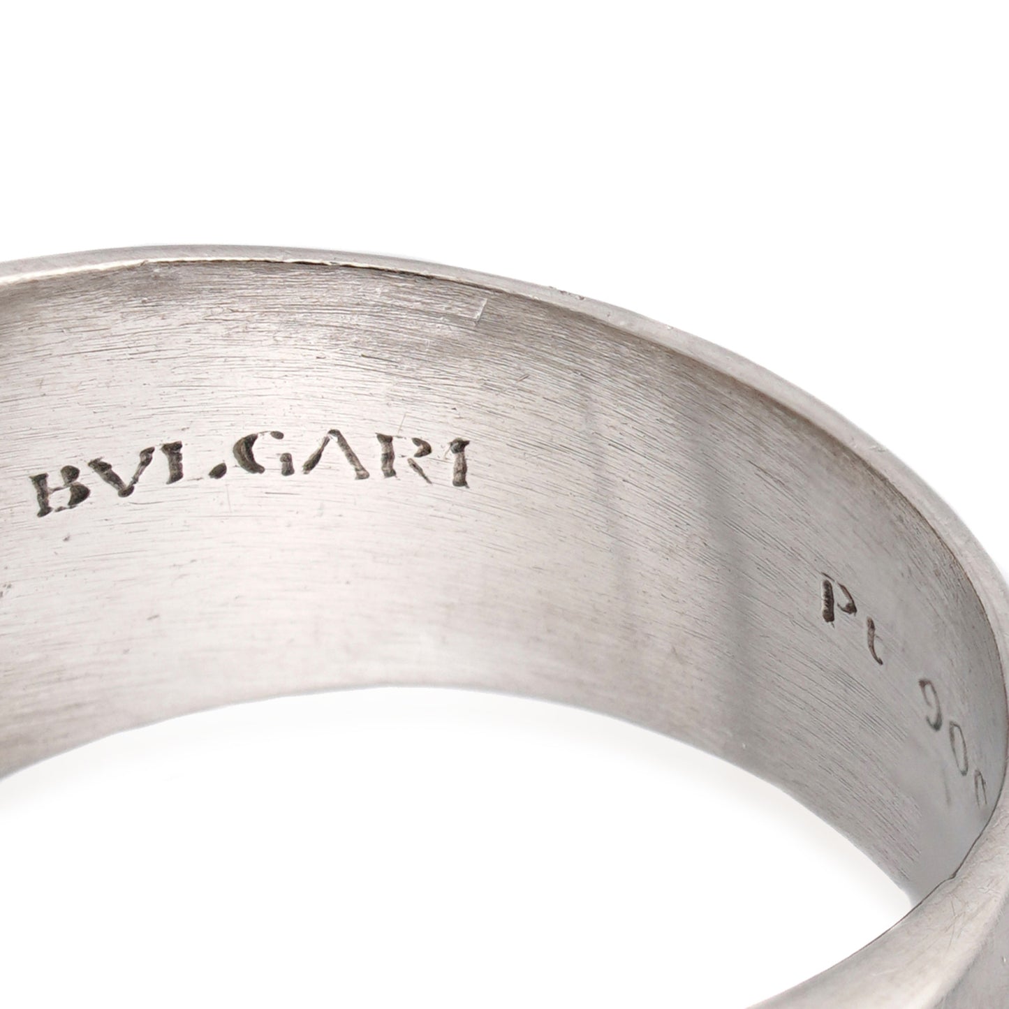 Bulgari 1950s Platinum Diamond Ring signature