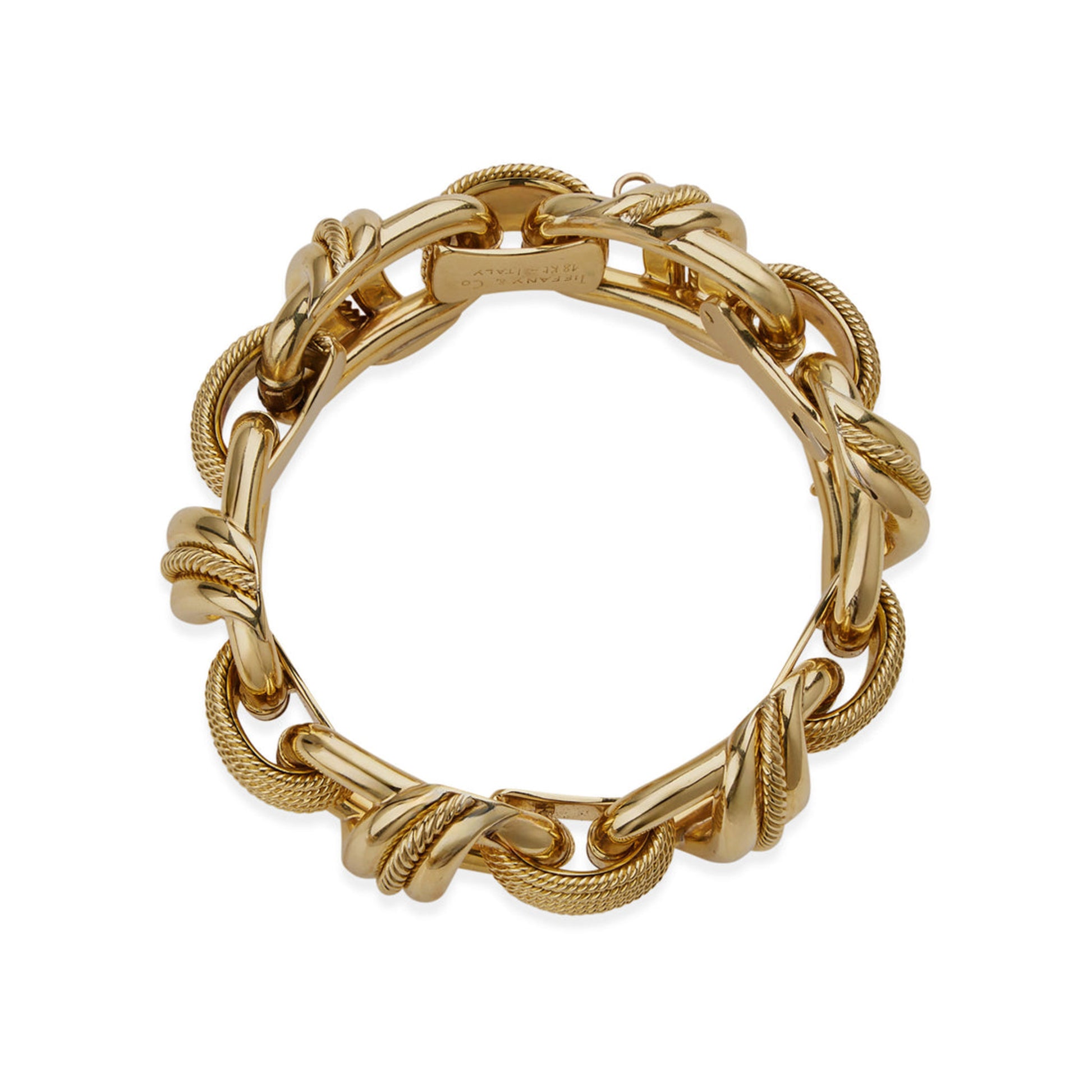 Tiffany & Co. Italy 1960s 18KT Yellow Gold Bracelet profile