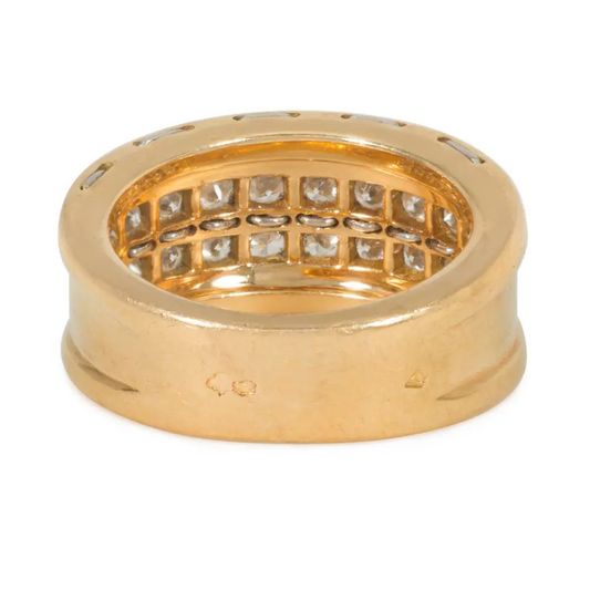 Cartier Paris Post-1980s Platinum & 18KT Yellow Gold Diamond Ring back