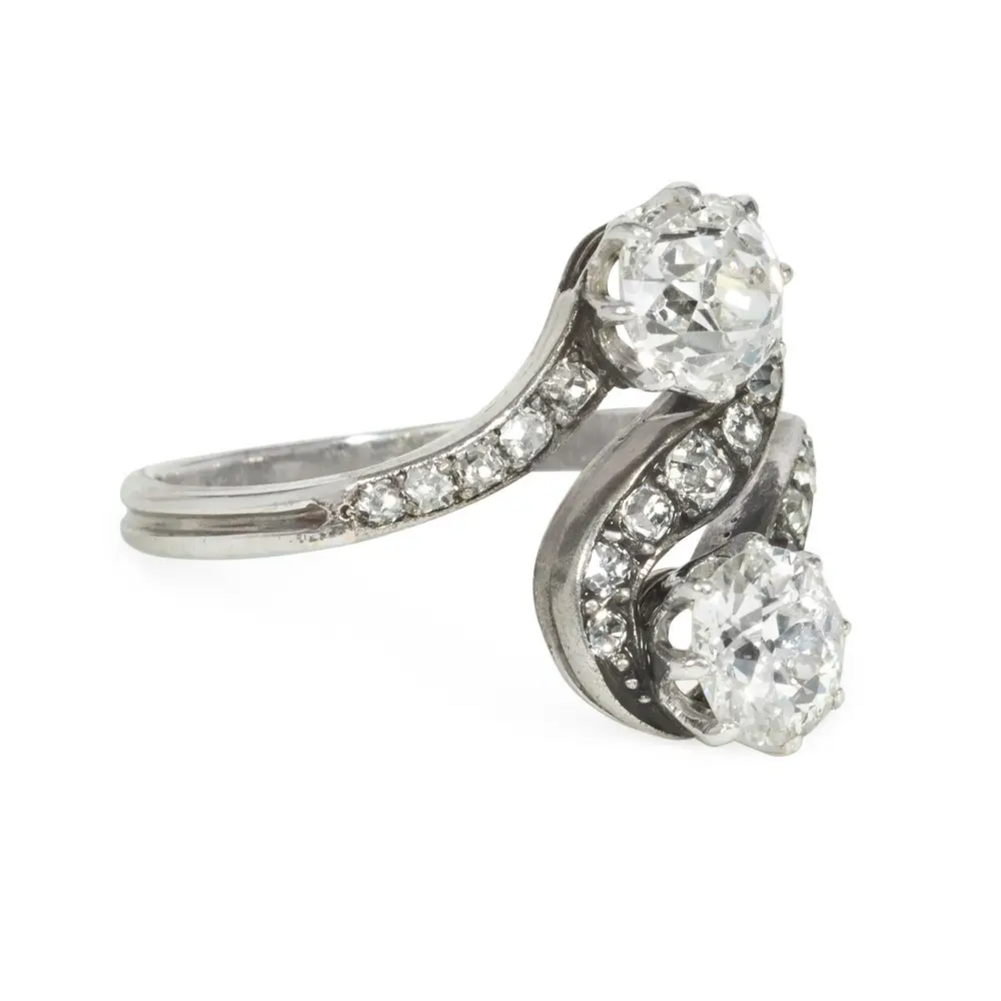 Edwardian Platinum Diamond Ring side