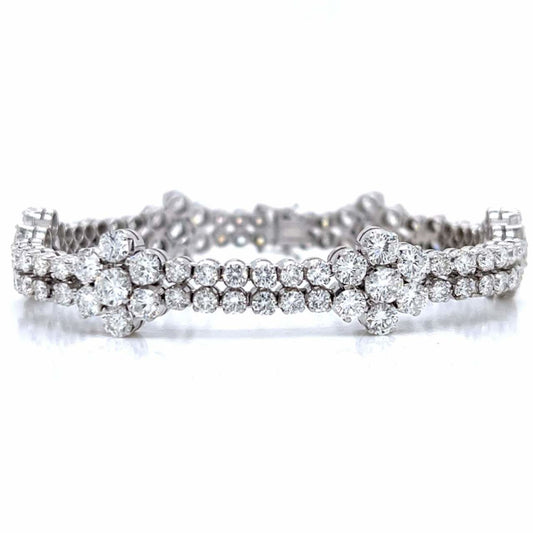 1950s Platinum Diamond Bracelet front