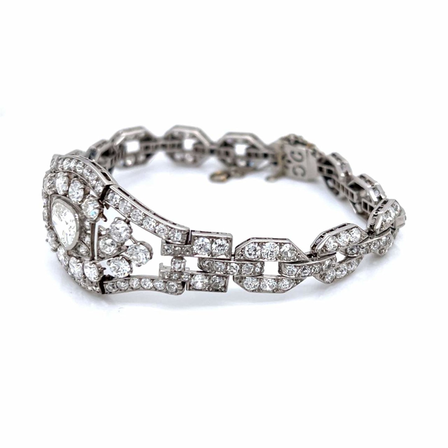 Art Deco Platinum Diamond Bracelet side