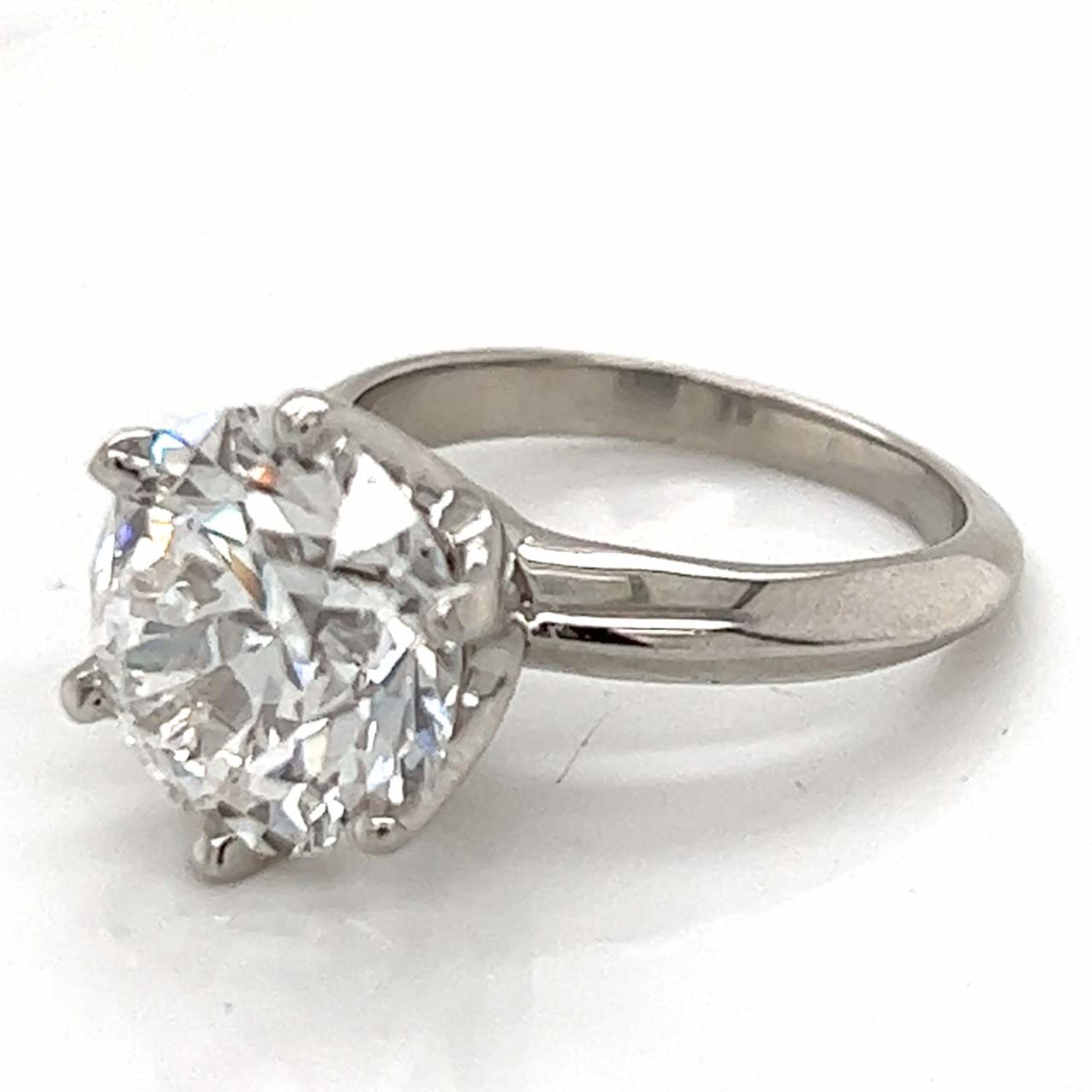 Tiffany & Co. Post-1980s Platinum Diamond Ring side