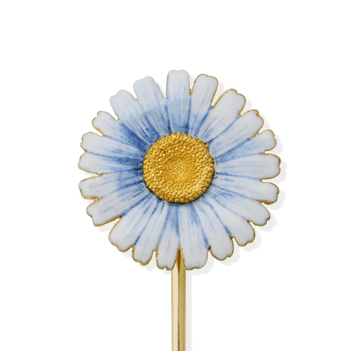 Tiffany & Co. Edwardian 18KT Yellow Gold Enamel Daisy Stick Pin front