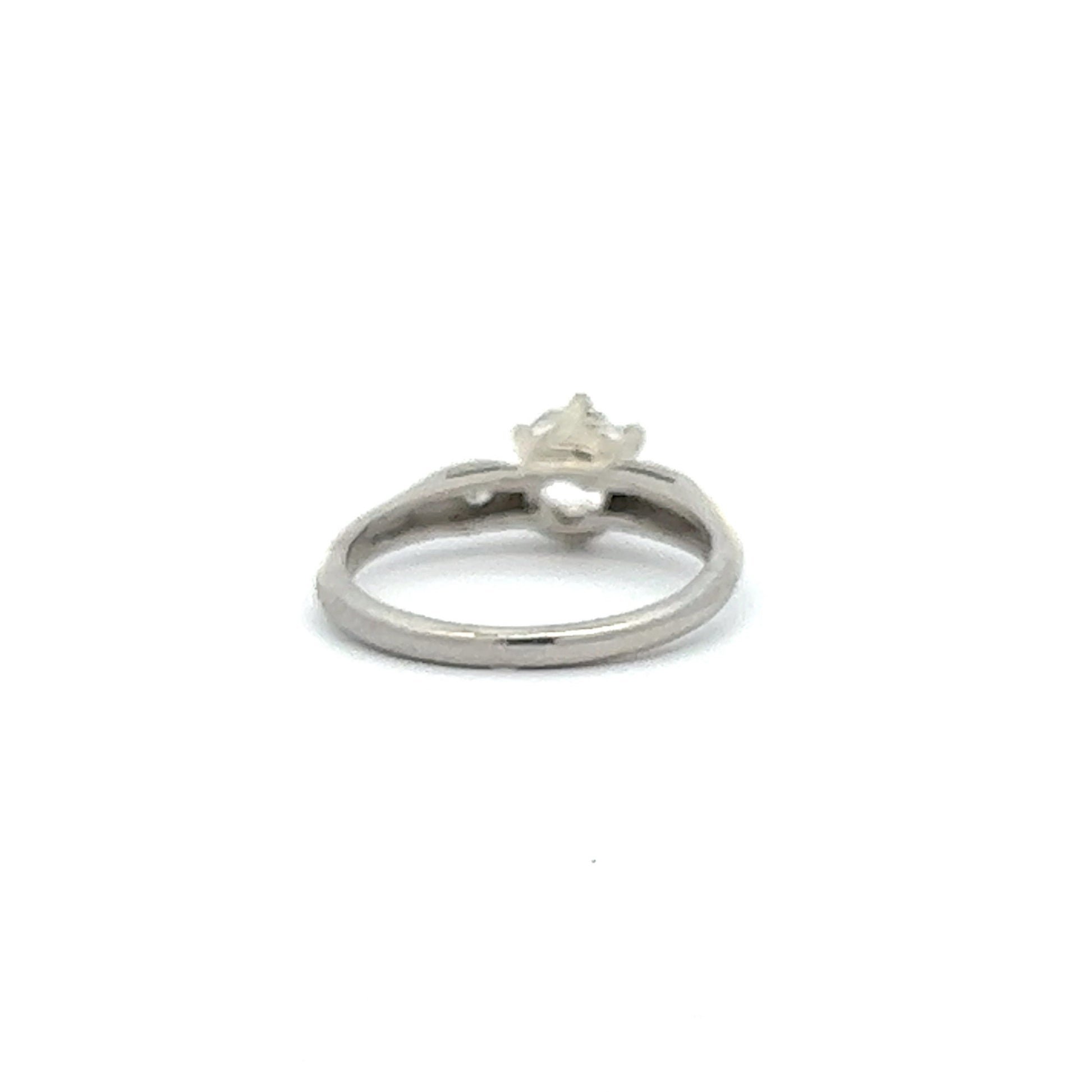 Art Deco Platinum Diamond Ring back view
