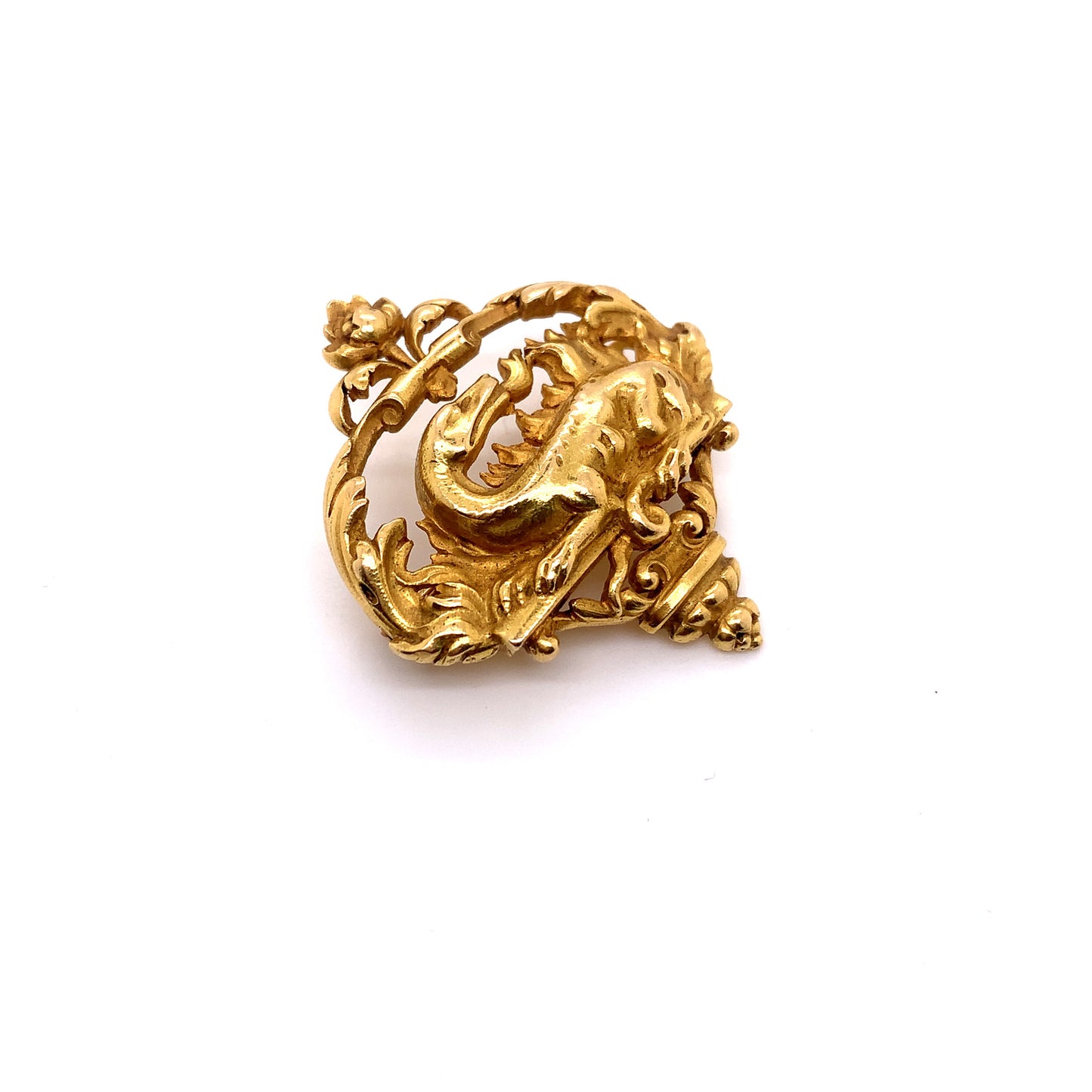 Boucheron French Antique 18KT Yellow Gold Brooch side