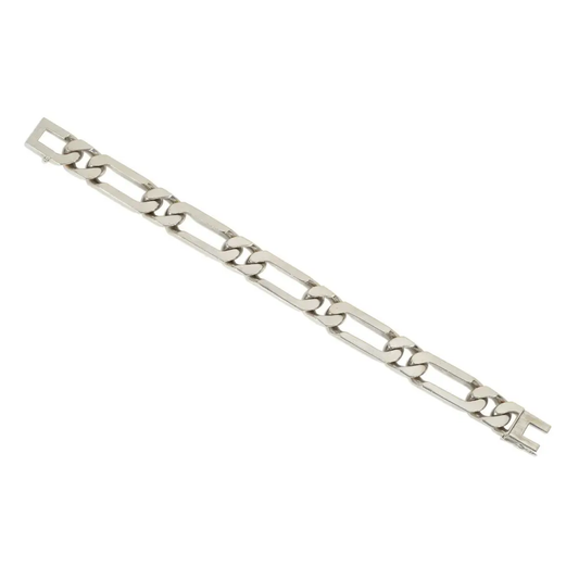 Van Cleef & Arpels Paris 1970s 18KT White Gold Diamond Figaro Bracelet front