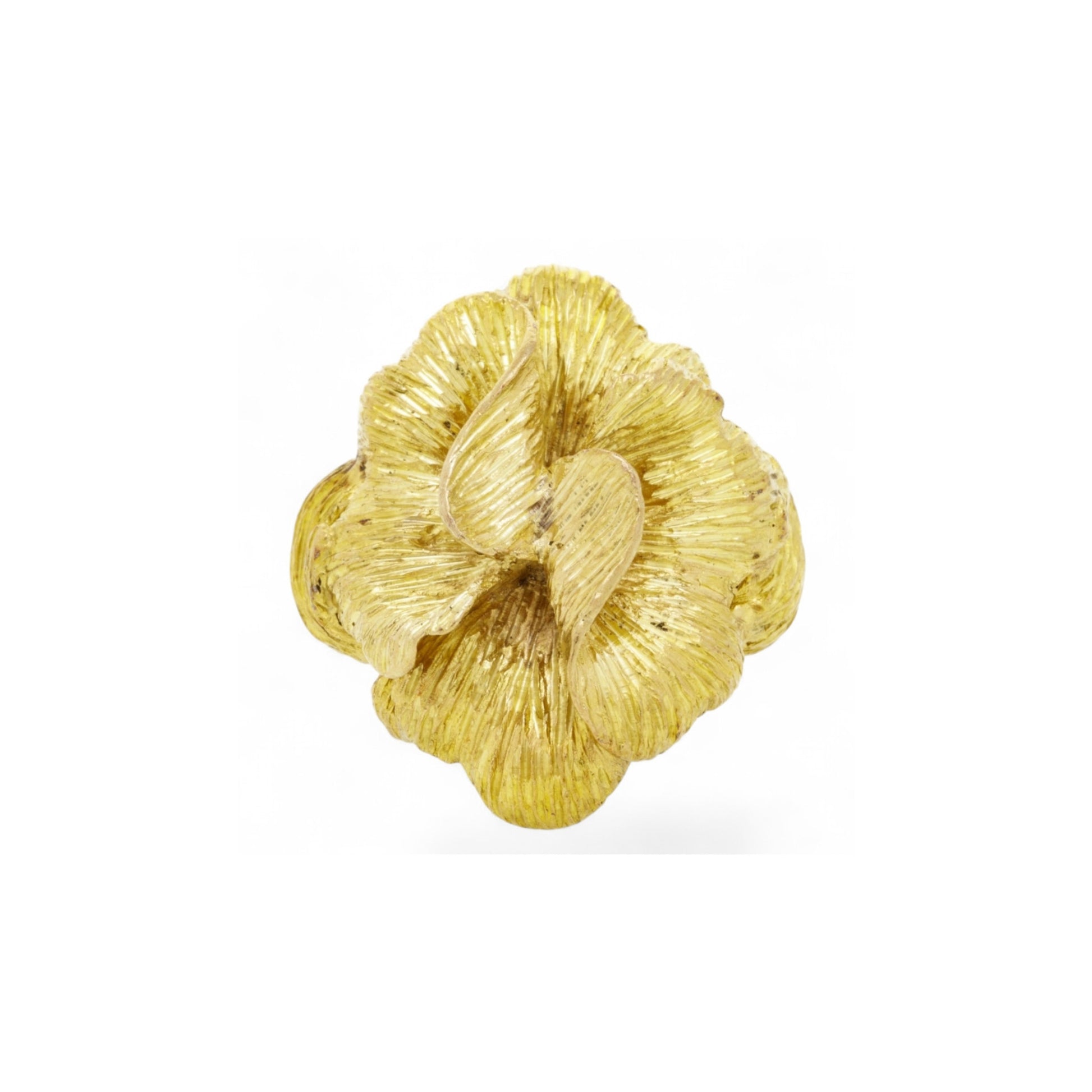 Ilias Lalaounis Post-1980s 18KT Yellow Gold Flower Ring front