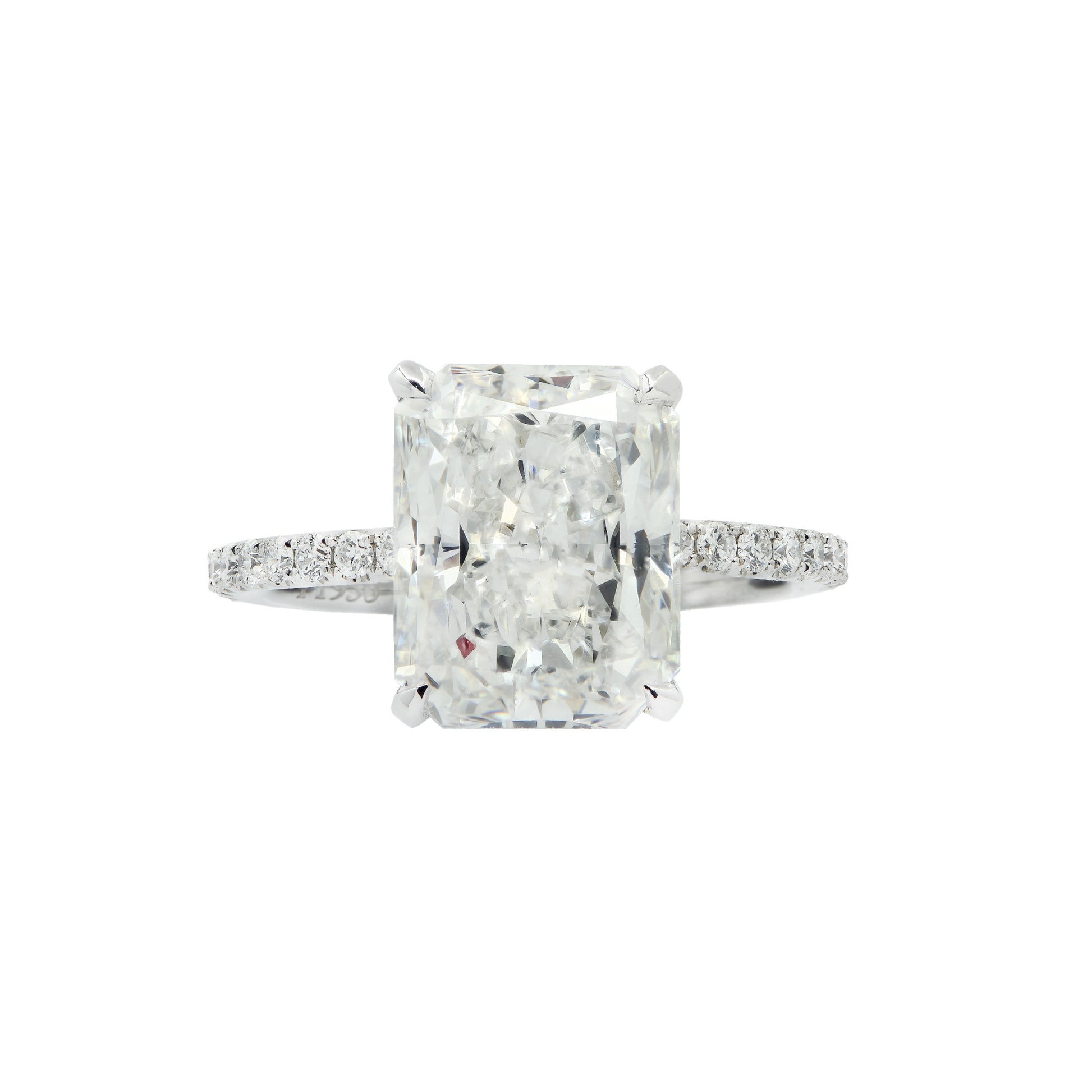 Contemporary Platinum Diamond Ring front