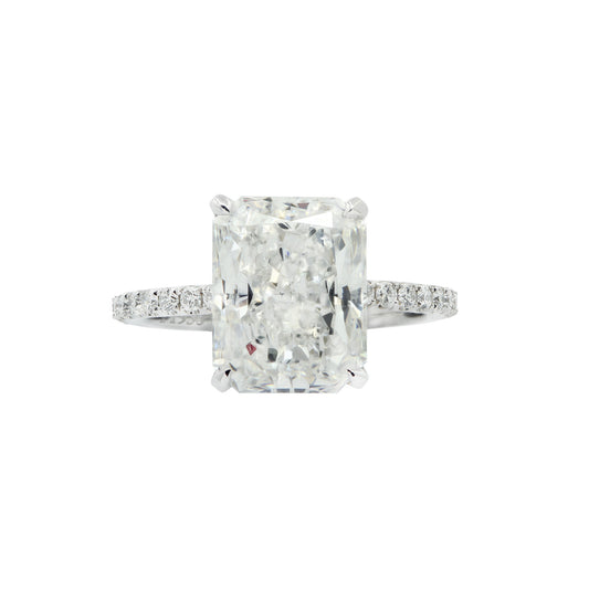 Contemporary Platinum Diamond Ring front