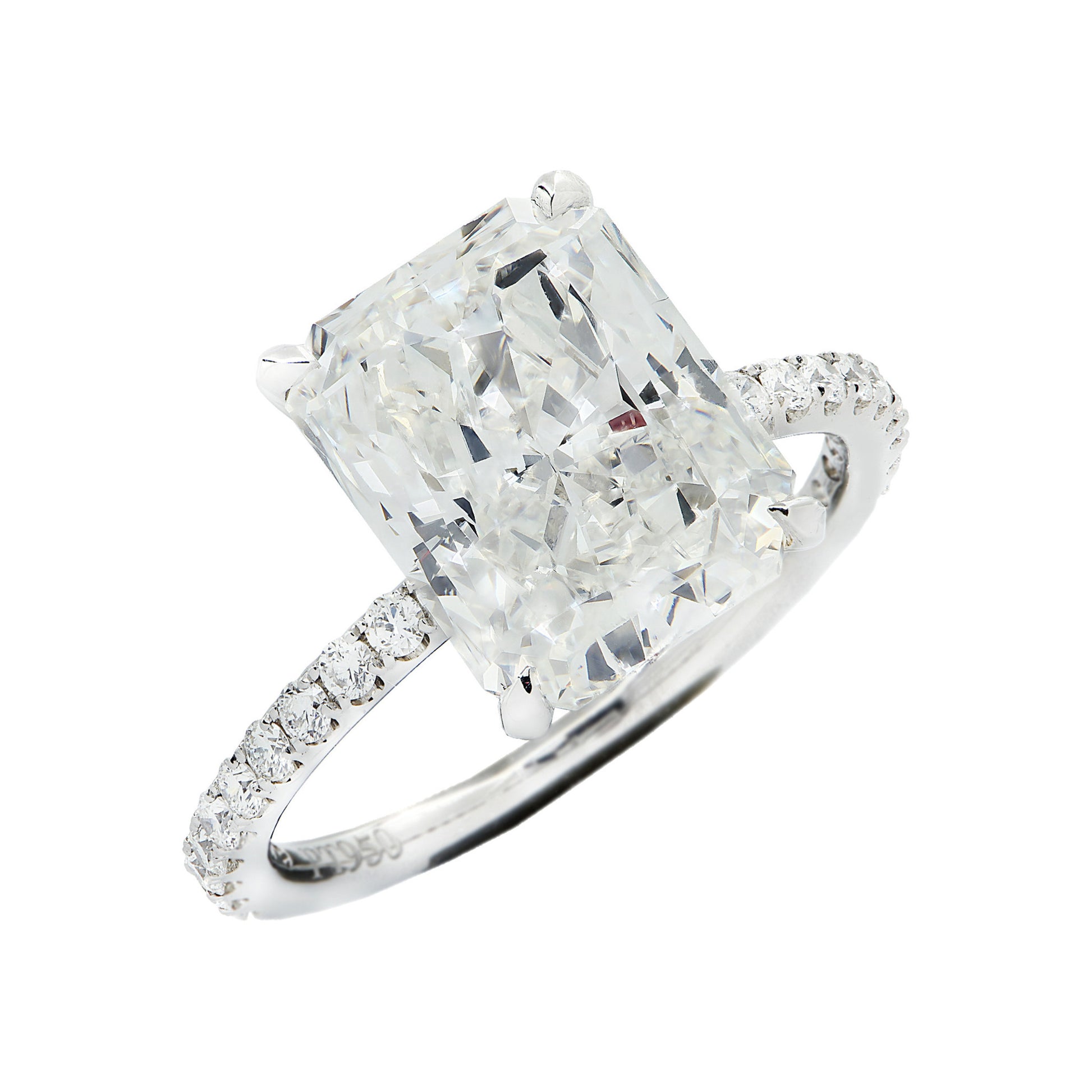 Contemporary Platinum Diamond Ring front