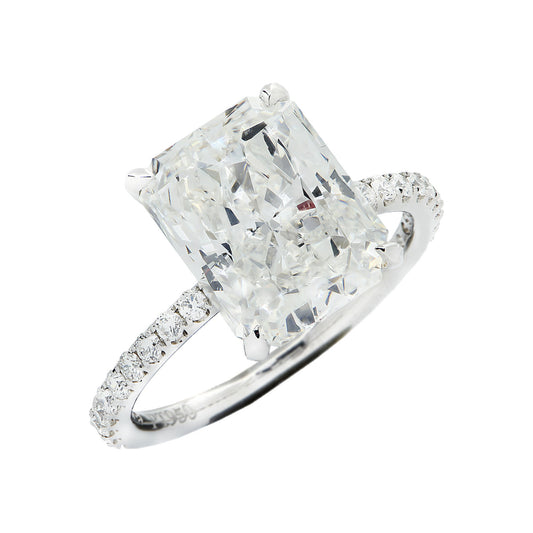 Contemporary Platinum Diamond Ring front