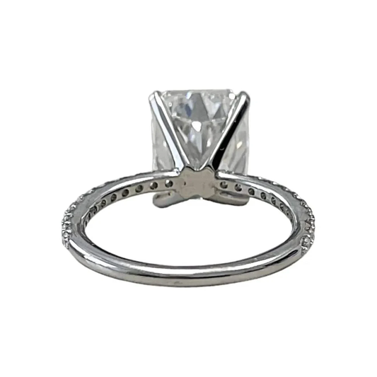 Contemporary Platinum Diamond Ring back