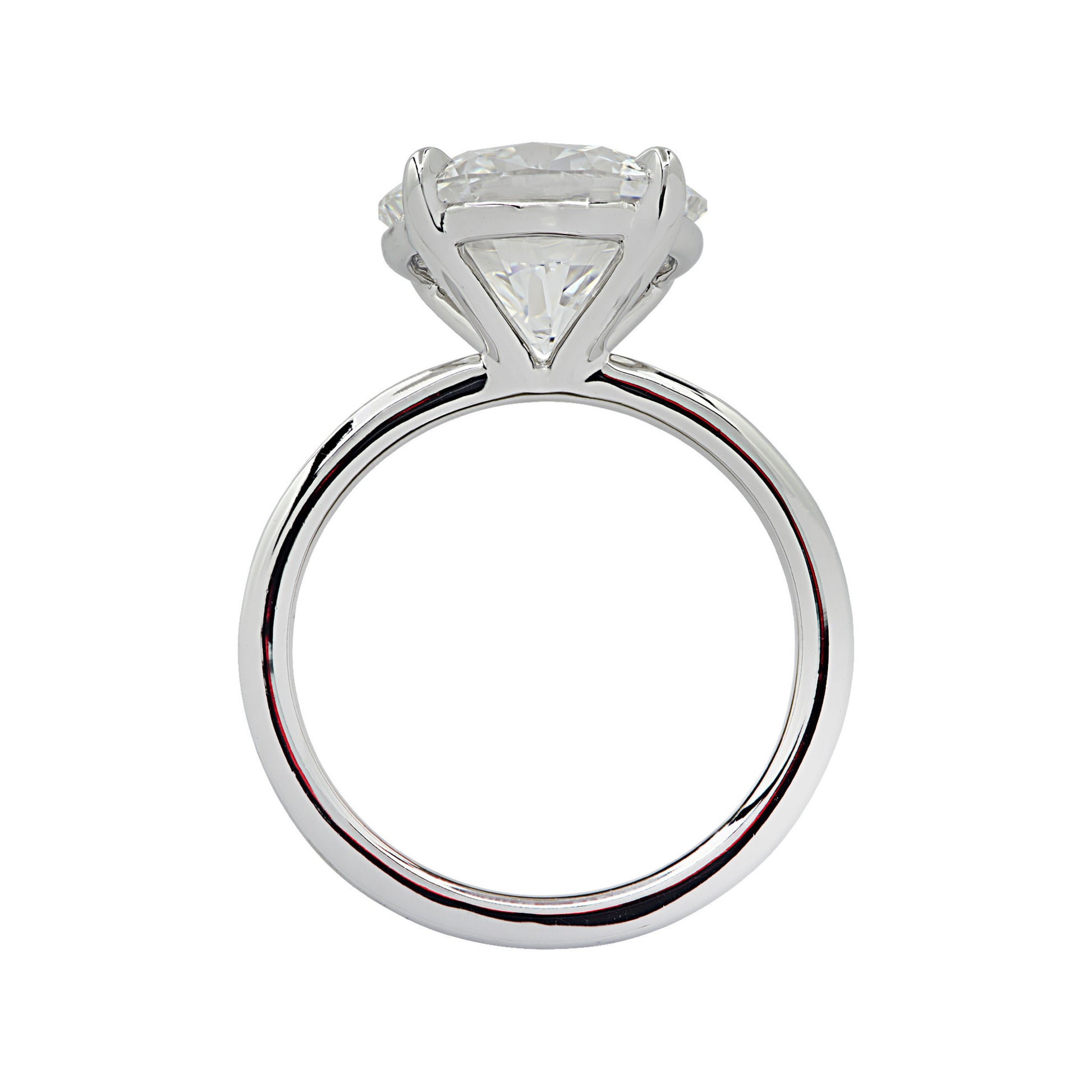 Contemporary Platinum Diamond Ring profile