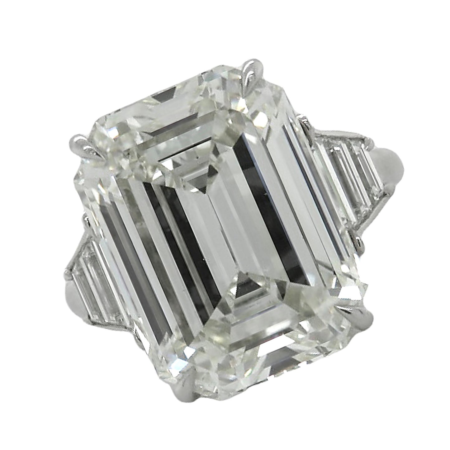 Contemporary Platinum Diamond Ring front