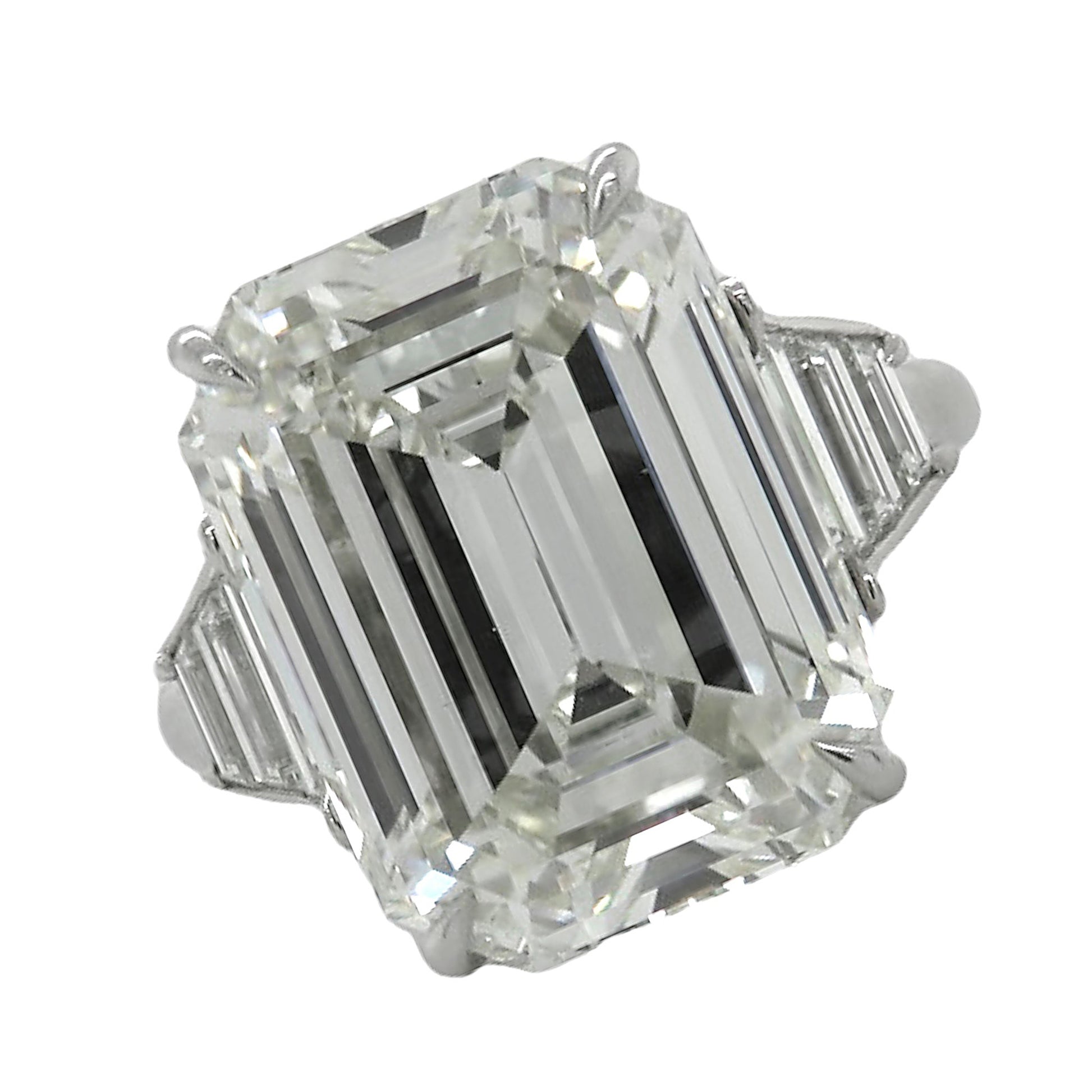 Contemporary Platinum Diamond Ring front