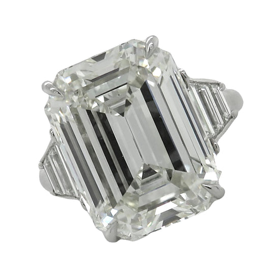 Contemporary Platinum Diamond Ring front