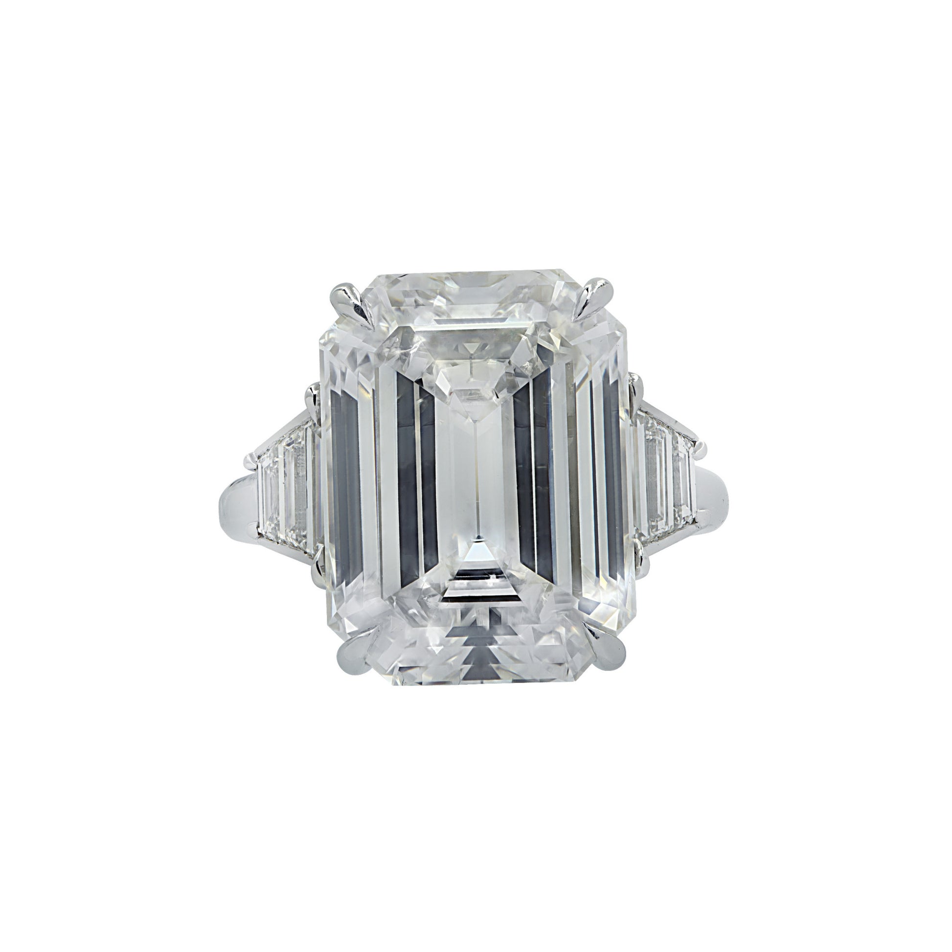 Contemporary Platinum Diamond Ring front