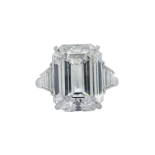 Contemporary Platinum Diamond Ring front