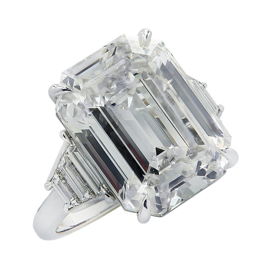 Contemporary Platinum Diamond Ring front