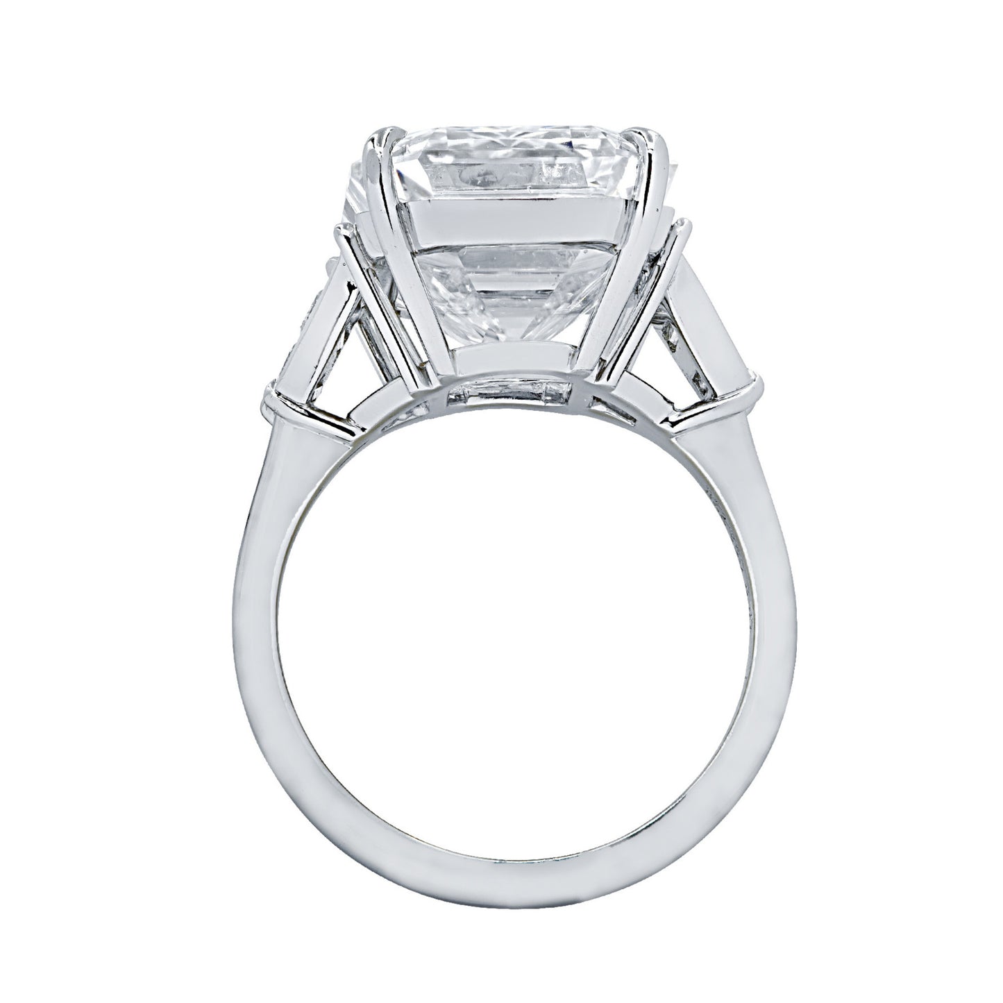 Contemporary Platinum Diamond Ring profile