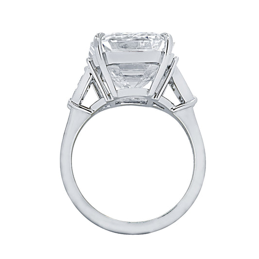 Contemporary Platinum Diamond Ring profile