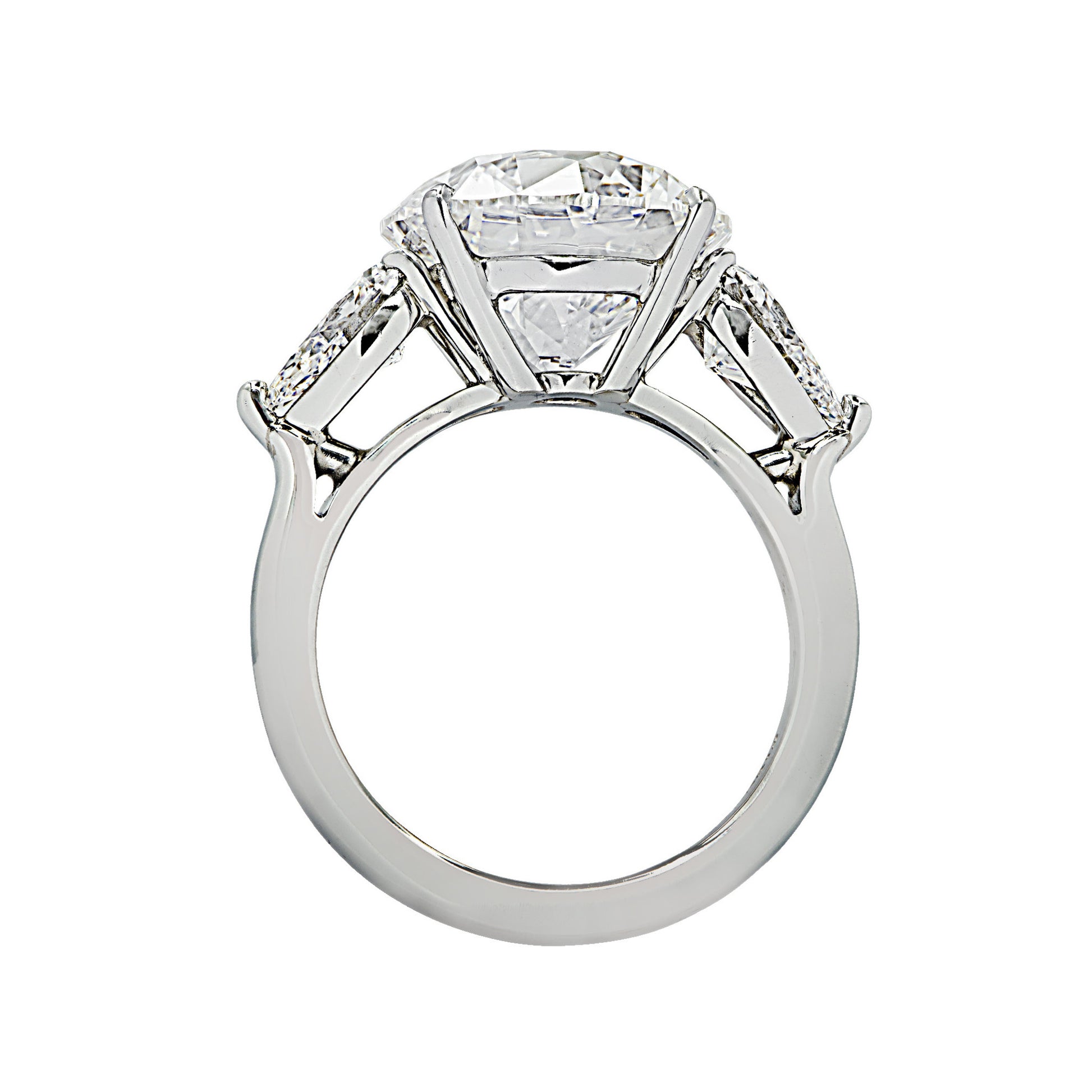 Contemporary Platinum Diamond Ring profile