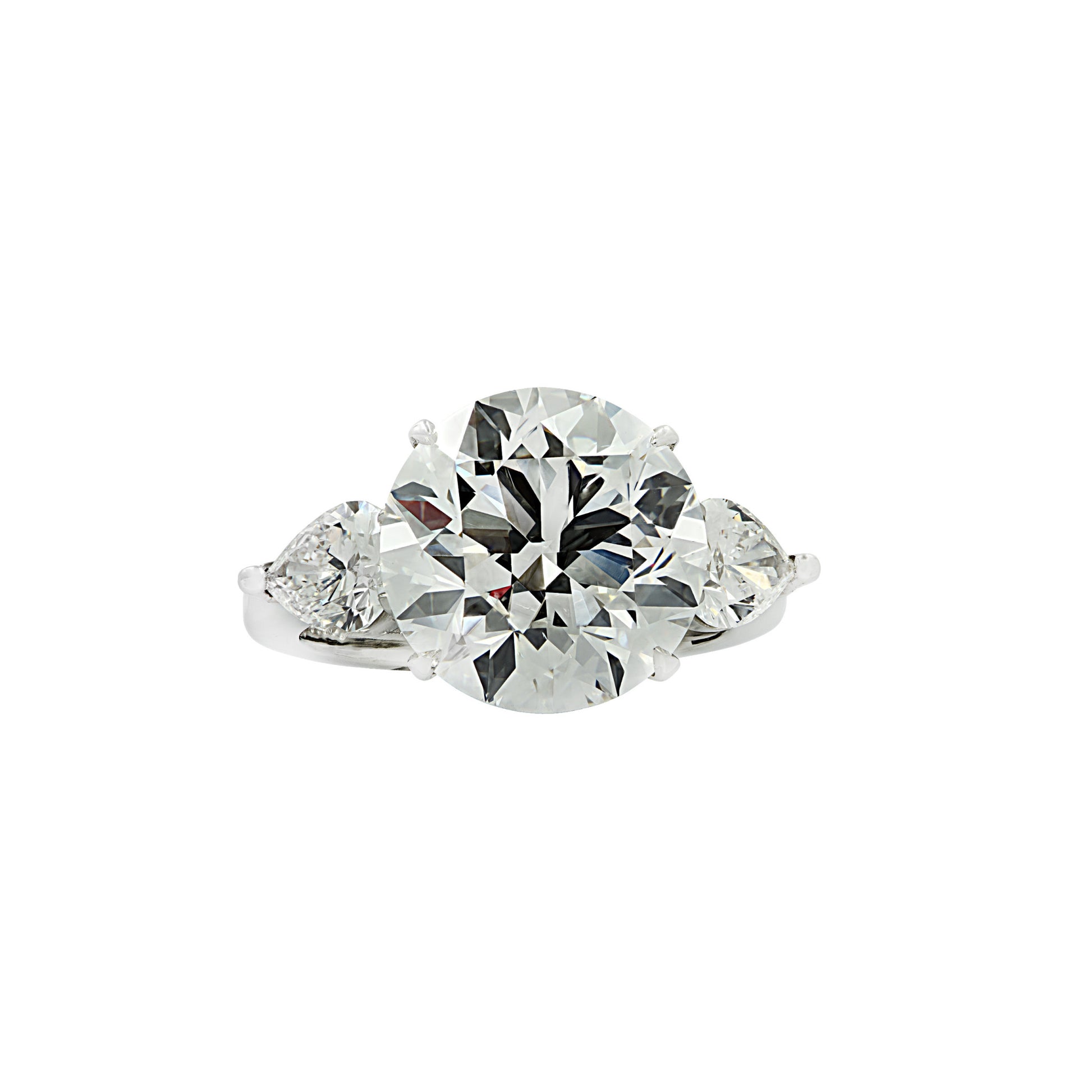 Contemporary Platinum Diamond Ring front