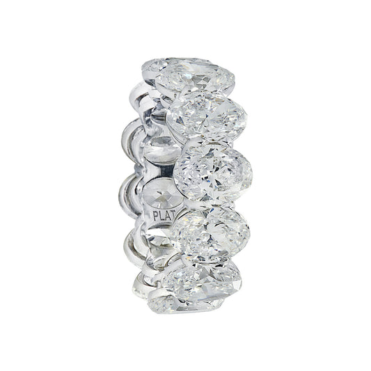 Contemporary Platinum Diamond Ring front