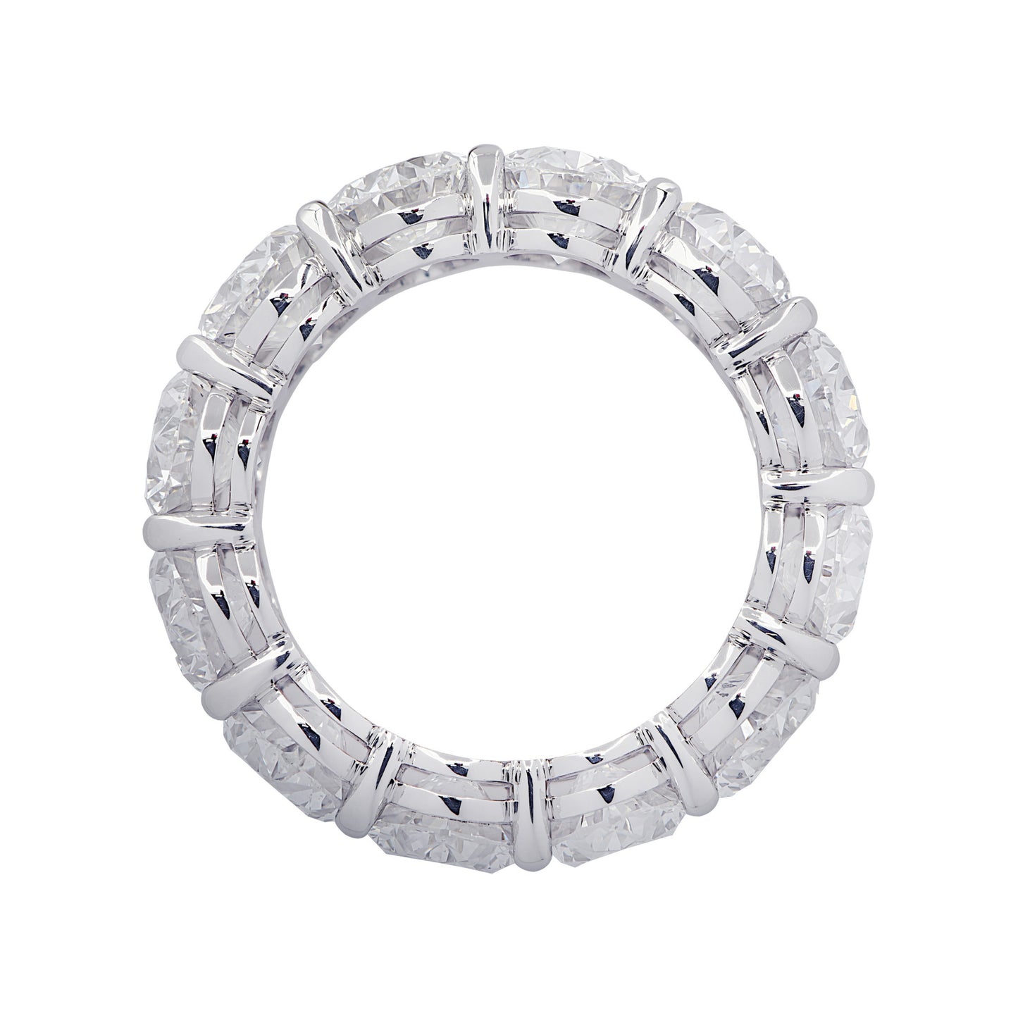 Contemporary Platinum Diamond Ring profile