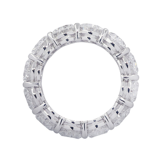 Contemporary Platinum Diamond Ring profile