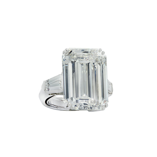 Contemporary Platinum Diamond Ring front