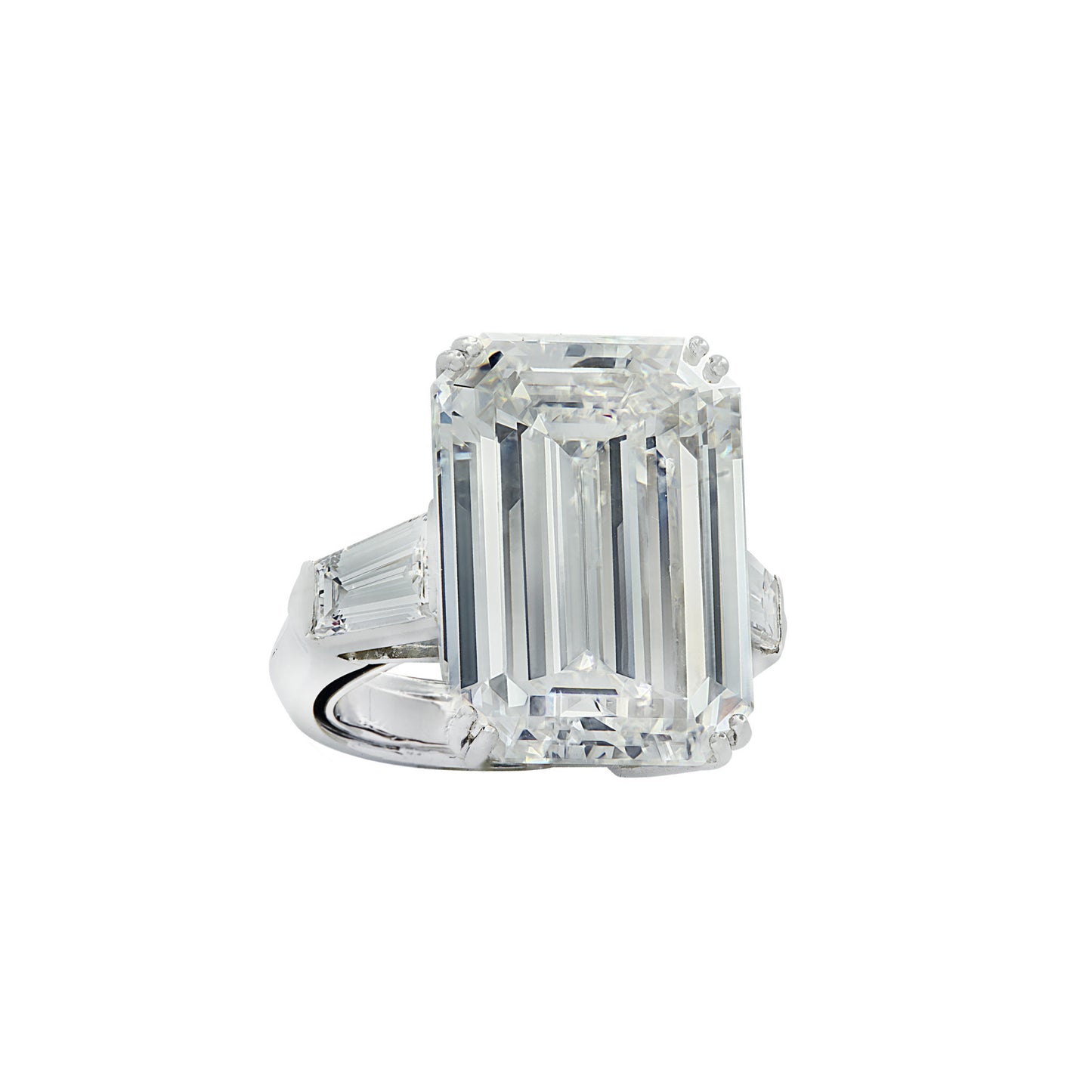 Contemporary Platinum Diamond Ring front