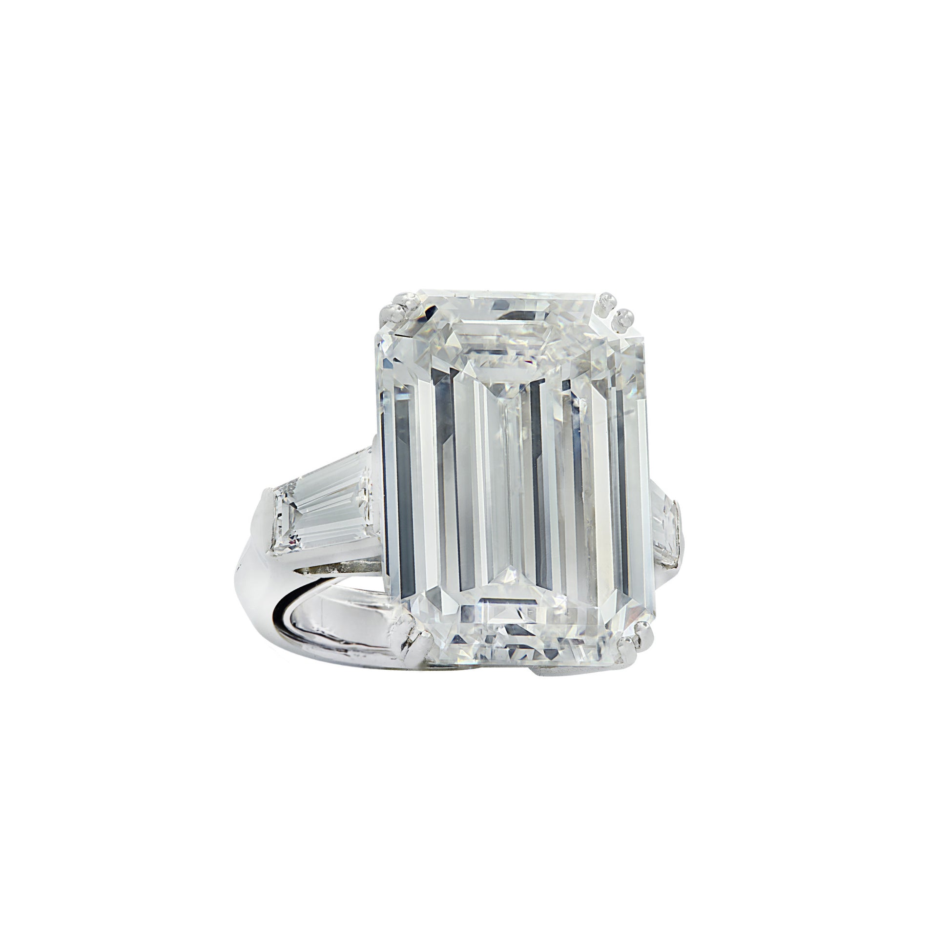 Contemporary Platinum Diamond Ring front