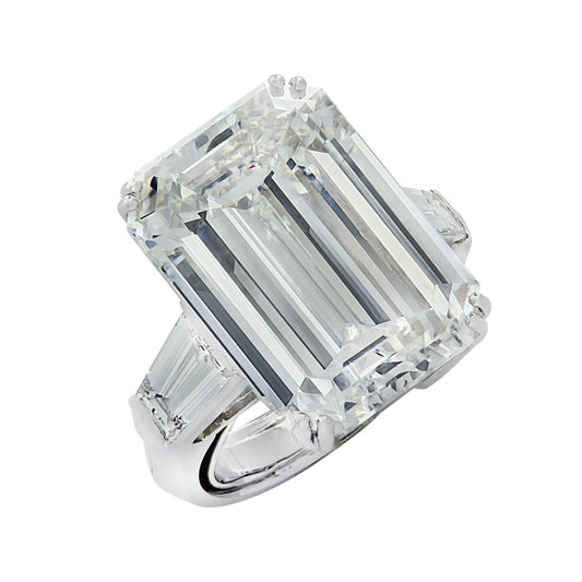 Contemporary Platinum Diamond Ring front