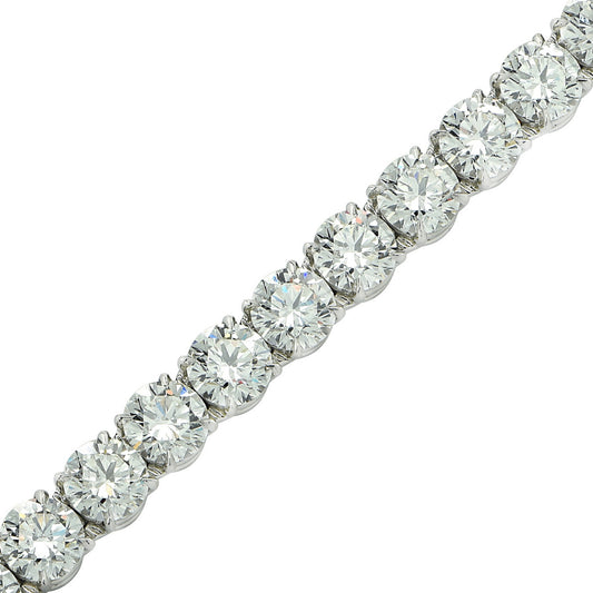 Contemporary Platinum Diamond Bracelet close-up details