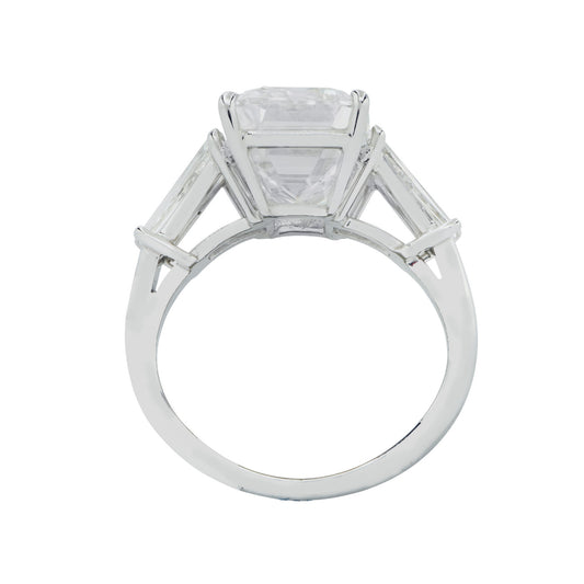 Contemporary Platinum Diamond Ring profile