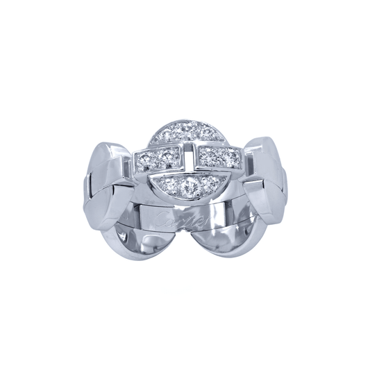 Cartier Post-1980s 18KT White Gold Diamond Himalia Ring front