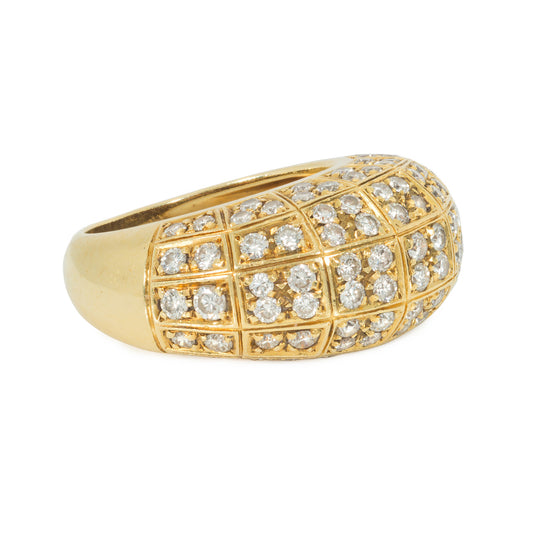 Cartier NY 1970s 18KT Yellow Gold Diamond Ring side