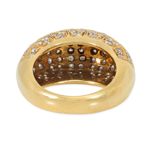 Cartier NY 1970s 18KT Yellow Gold Diamond Ring back
