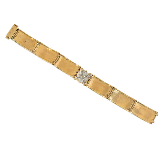 A.E. Kochert Vienna Edwardian Platinum & 18KT Yellow Gold Diamond & Enamel Bracelet back