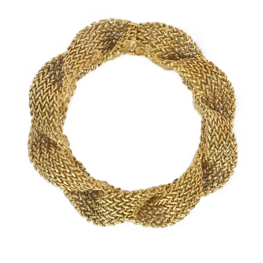 French Retro 18KT Yellow Gold Bracelet top