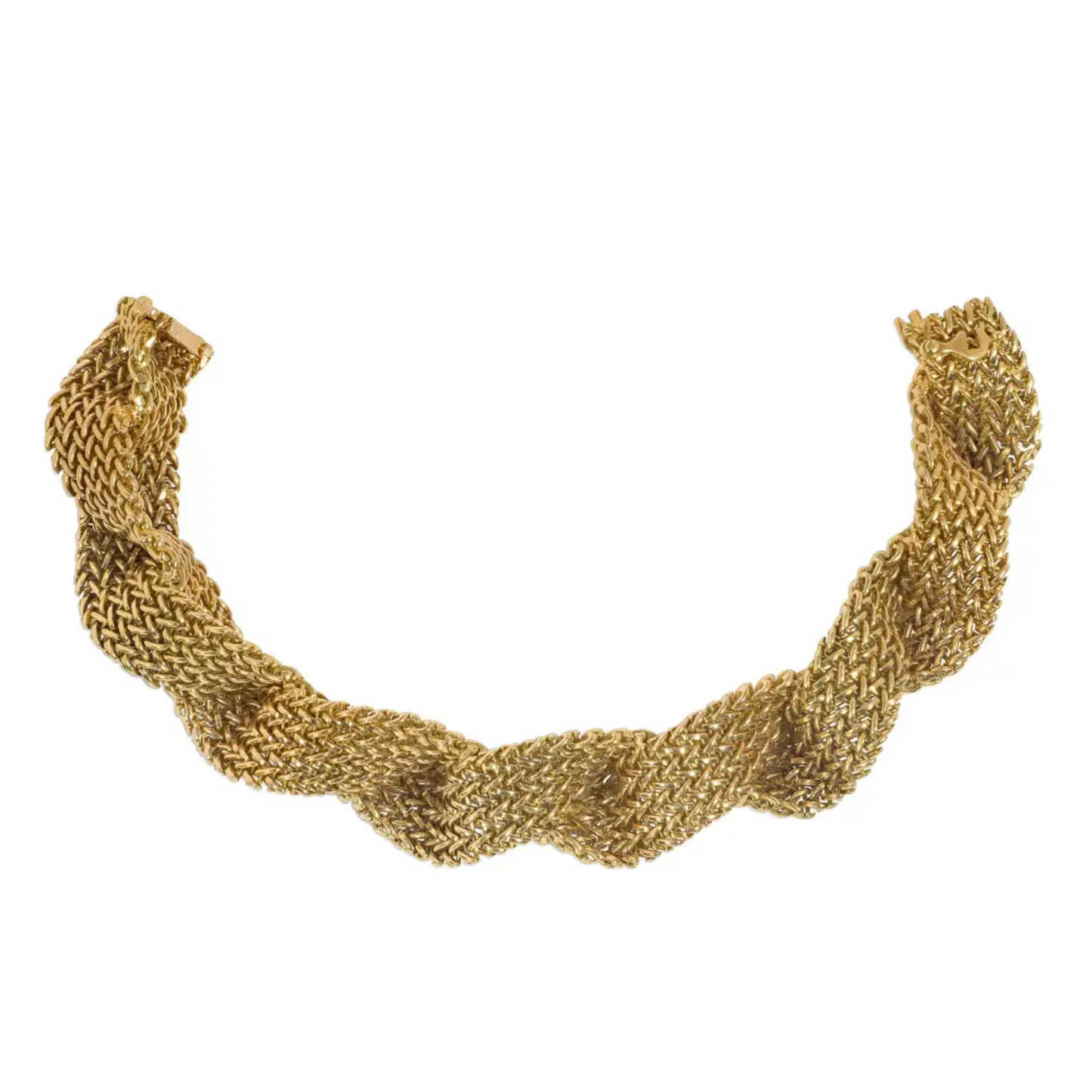 French Retro 18KT Yellow Gold Bracelet side