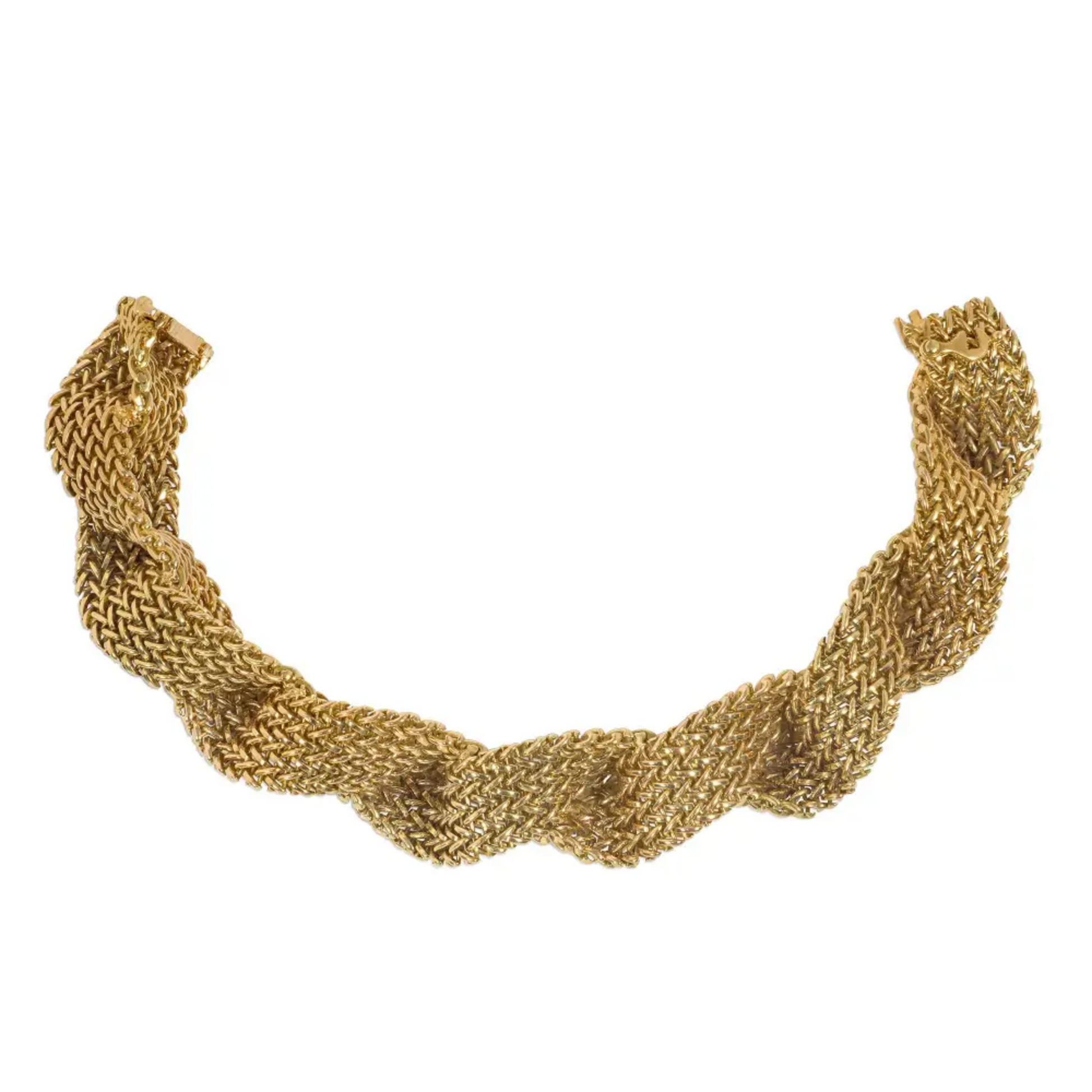 French Retro 18KT Yellow Gold Bracelet side
