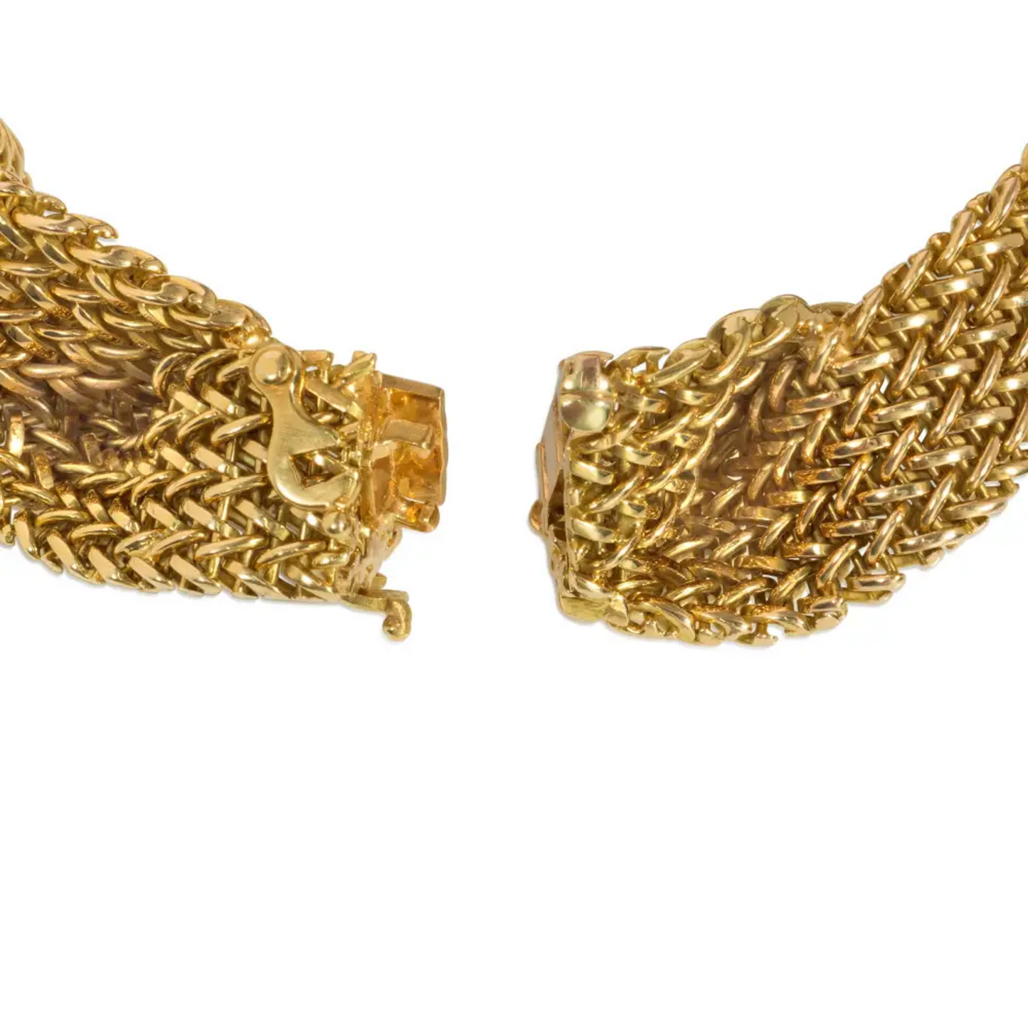 French Retro 18KT Yellow Gold Bracelet clasp