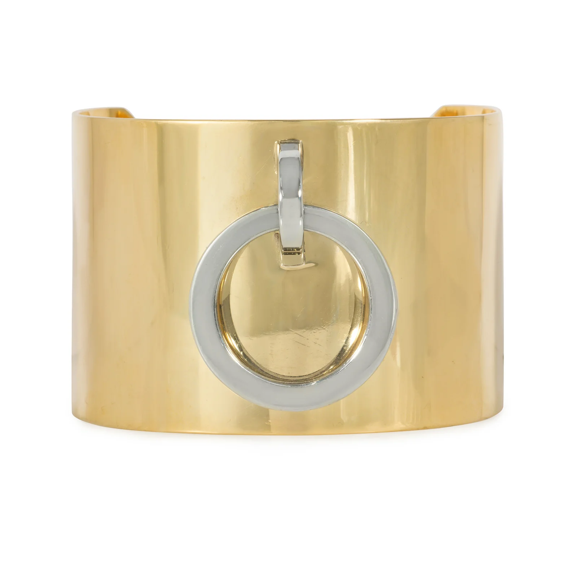 Cartier France 1970s 18KT White & Yellow Gold Bracelet front