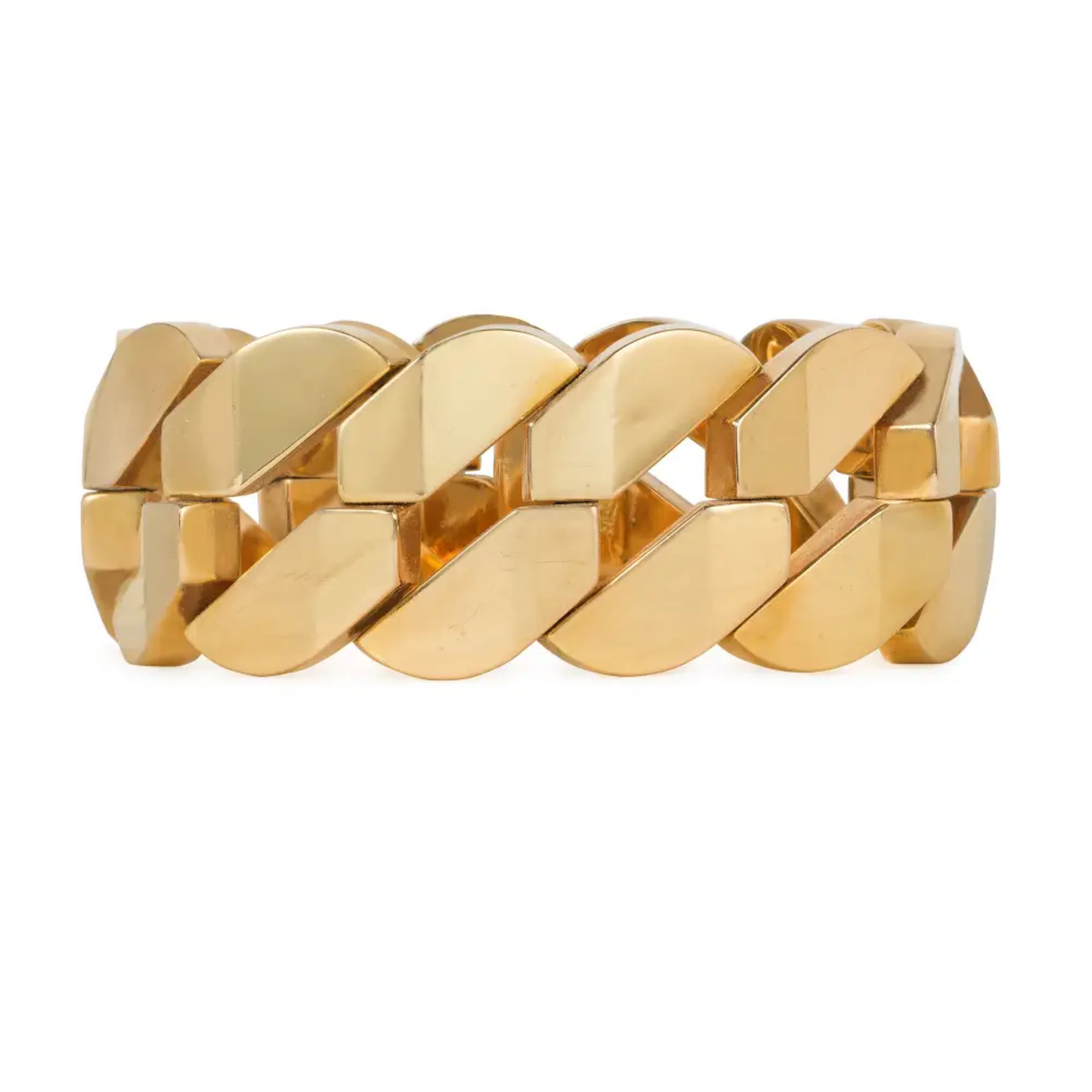 Italian Retro 18KT Yellow Gold Bracelet front