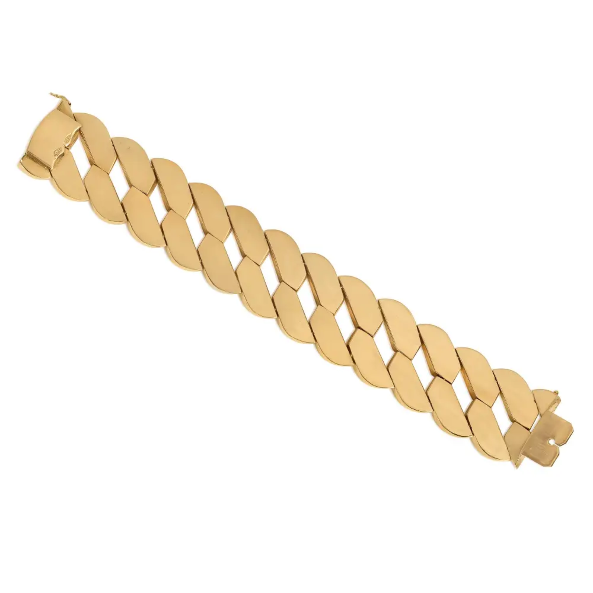 Italian Retro 18KT Yellow Gold Bracelet back