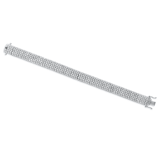 Post-1980s 18KT White Gold Diamond Bracelet front