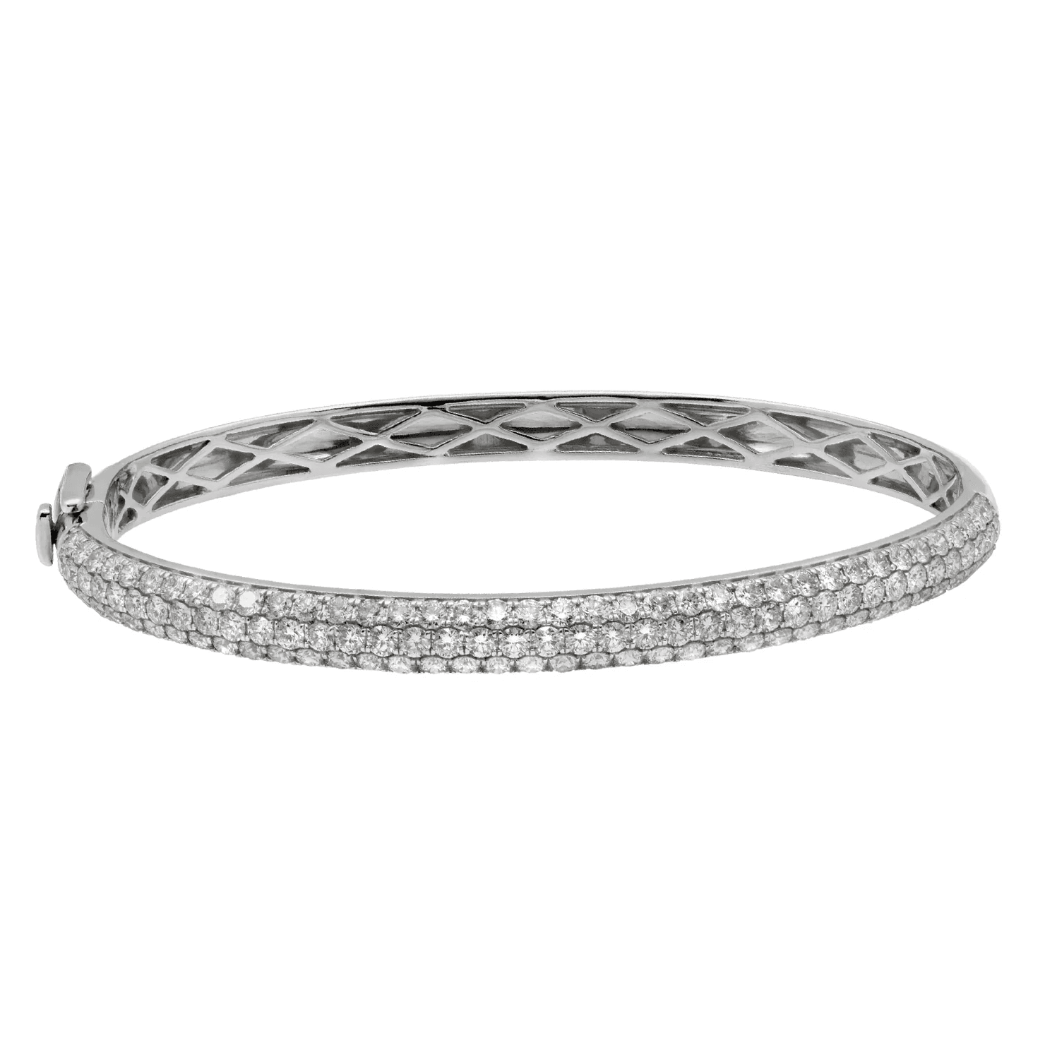 Post-1980s 14KT White Gold Diamond Bracelet front